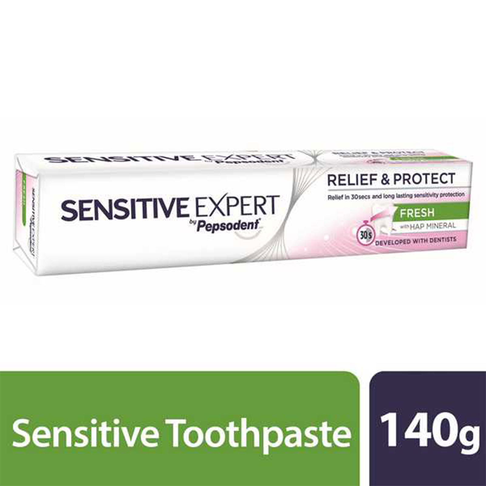 Pepsodent Sensitive Expert Fresh- 140g, Provides rapid relief from tooth sensitivity in 30 seconds, Per Carton size 36 Piece