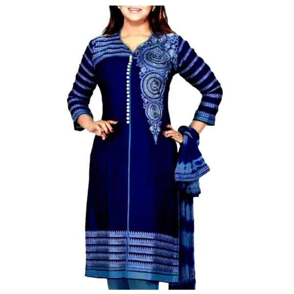 Unstitched Block Print Three Piece Collection for Women