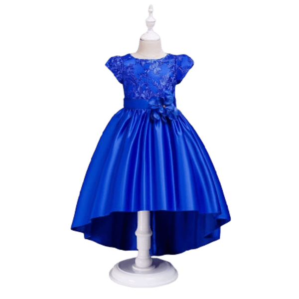 Good Quality & Attractive Party Dress For Girls Blue Color (Code – 155)