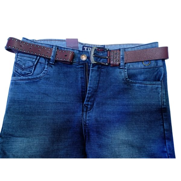 Mens Super Fit Jeans Stretch Biker Distressed Denim Pants