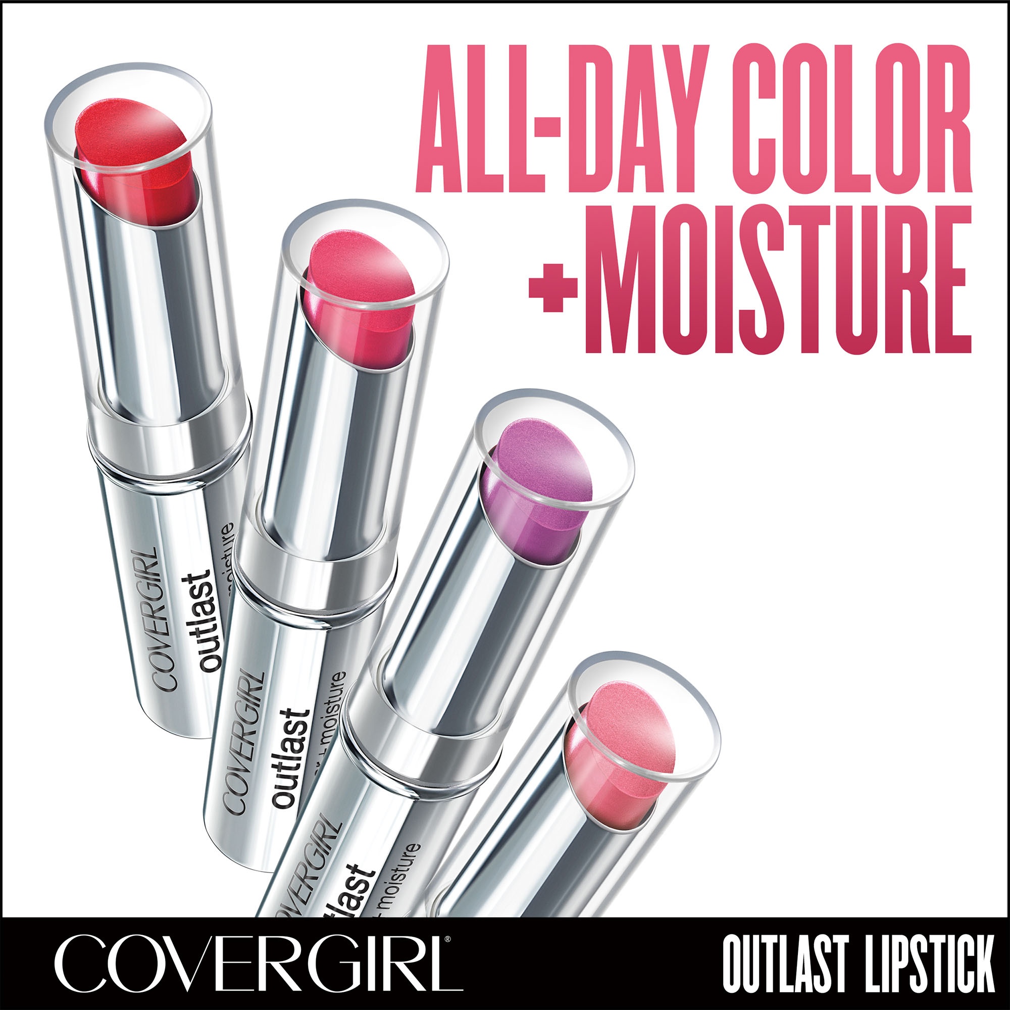 Original Cover Girl brand outlast Longwear Moisture Lipstick imported from USA & Canada
