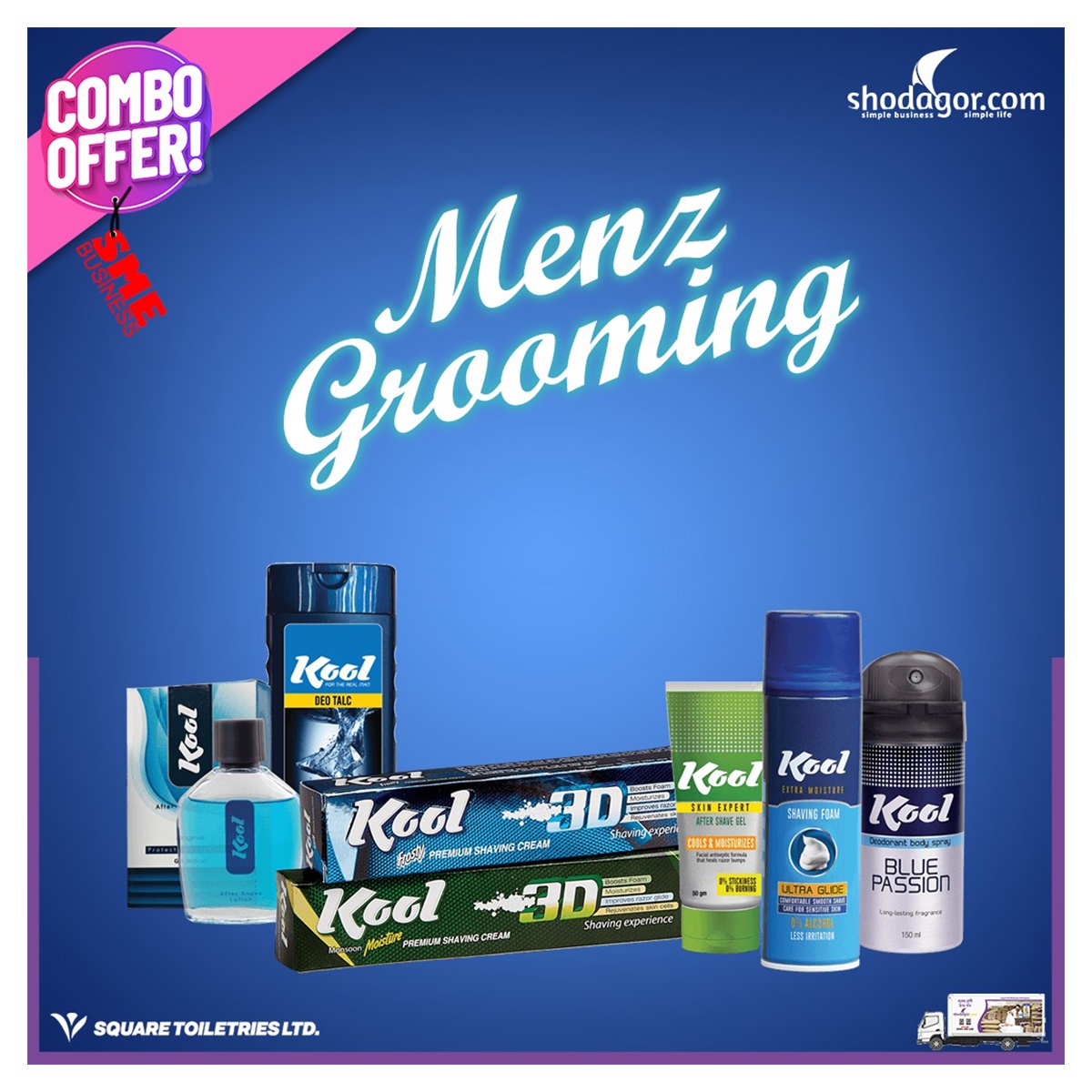 SME Menz Gromming Combo Set (Shave Moisture Gel, Shave Lotion, Body Spray, Deo Talc, Shaving Cream, Shaving Foam)