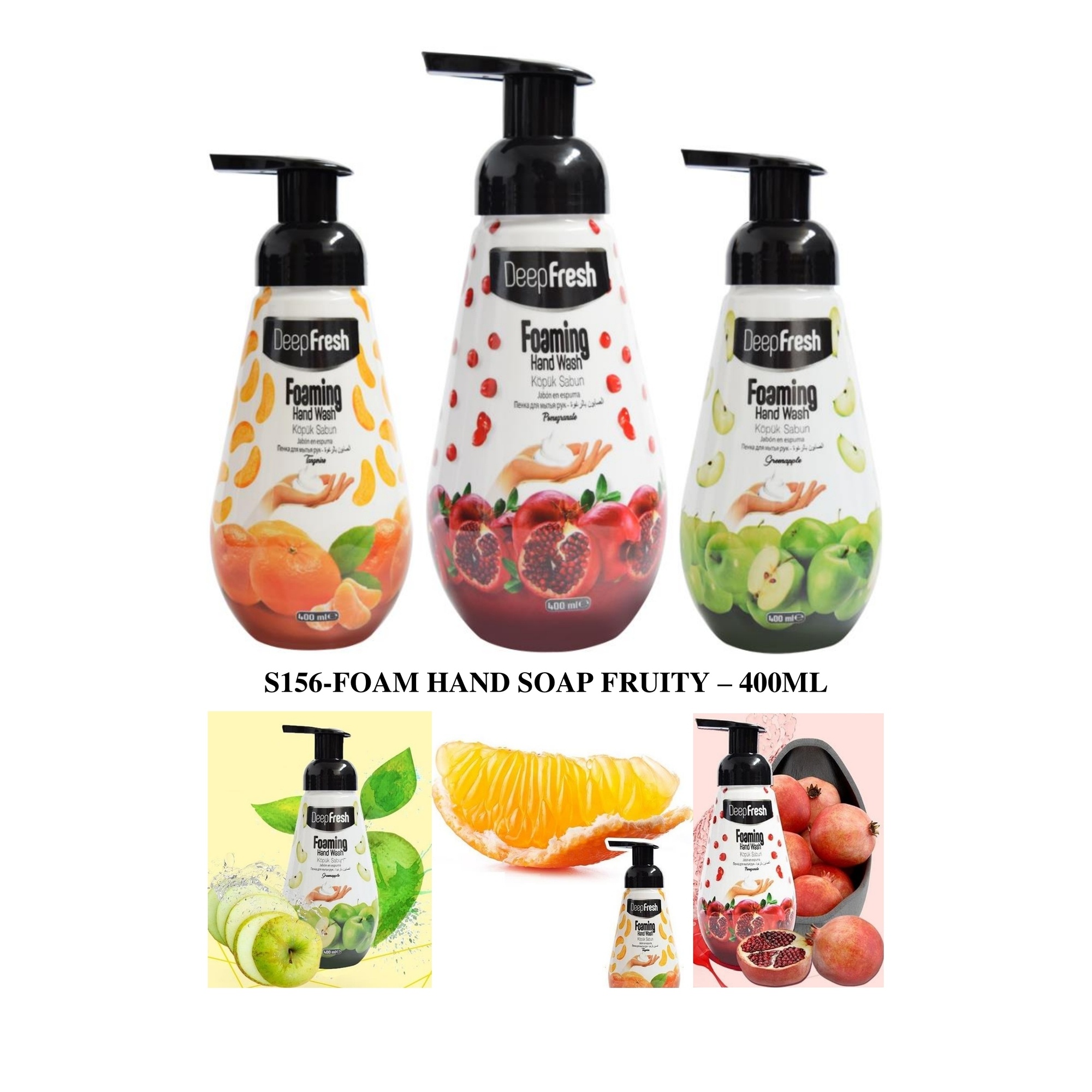 ORIGINAL DEEP FRESH FOAM HAND SOAP FRUITY (400ML) IMPORTED FROM TURKEY