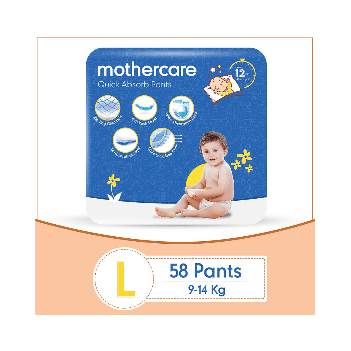 Mothercare Diaper Pants Extra Absorb Large- 58 pcs