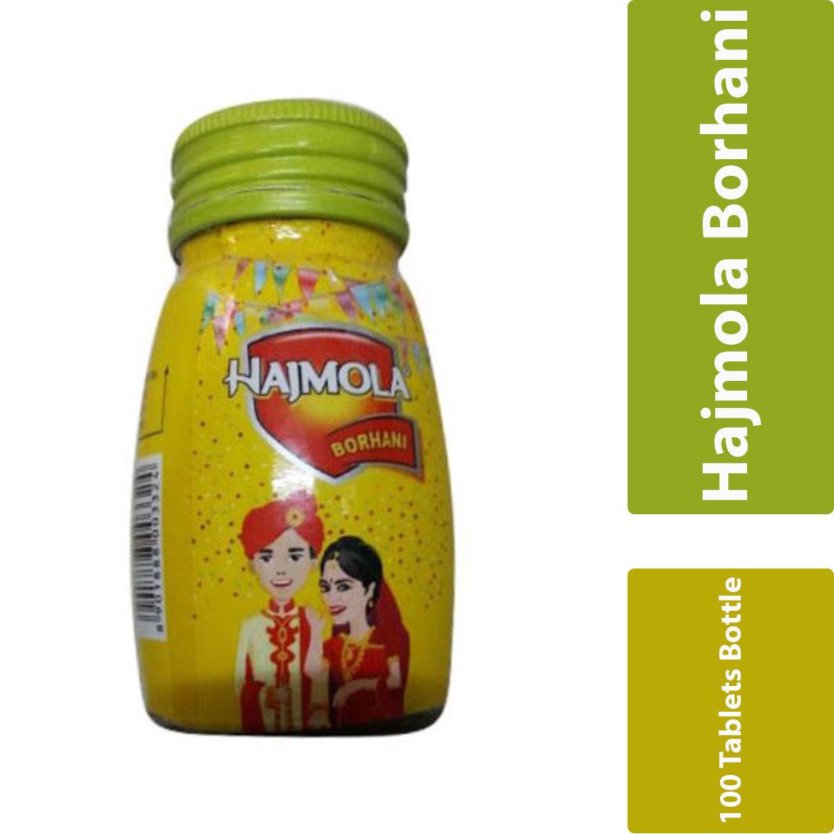 Dabur- Hajmola Borhani Tablet- Per Case 72 Bottles- 100 Tablets Bottles