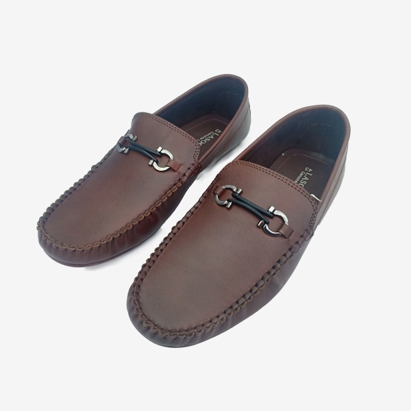 Leather Lofar For Men (1008), Chocolate Color, Fashionable Lofar