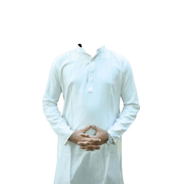 100% Cotton Punjabi Light Off-White Color