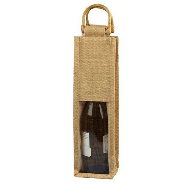 Best Quality Natural Jute Wine Bottle Bag Any Color & Size 35 x 12 x 10 cm