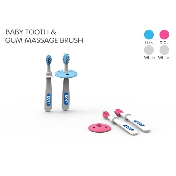 LION TOOTH & GUM CARE BRUSH (2PCS SET WITH GUARD) 2 PC BLISTER CARD