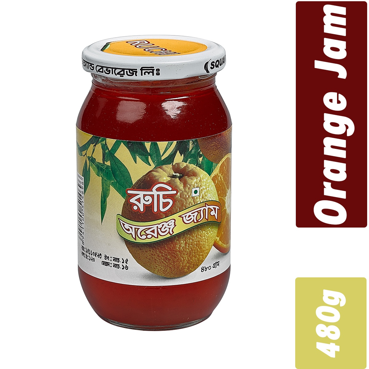 Ruchi Orange Jam- Per Carton 12 Pieces- 480g
