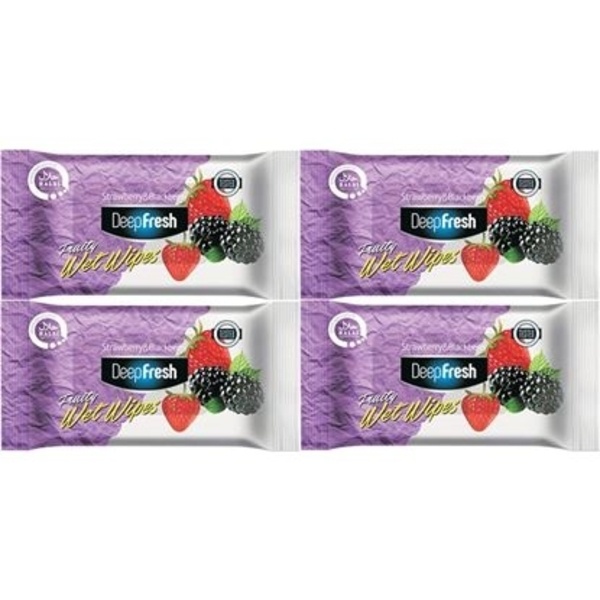 ORIGINAL DEEP FRESH POCKET WET WIPES BLACKBERRY AND STRAWBERRY(15 PIECE) IMPORTED FROM TURKEY