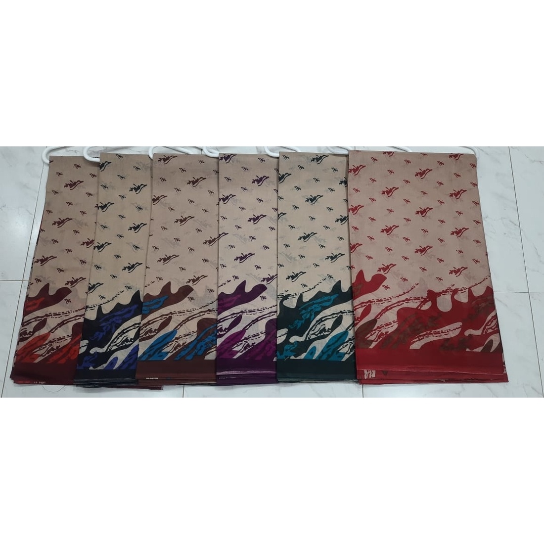 Low budget multicolor printed cotton saree in wholesale price(LBS-2024)