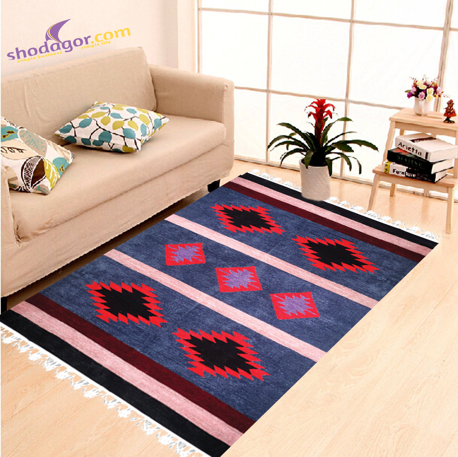 Shatranji Floor Matt (60 x 84) inch