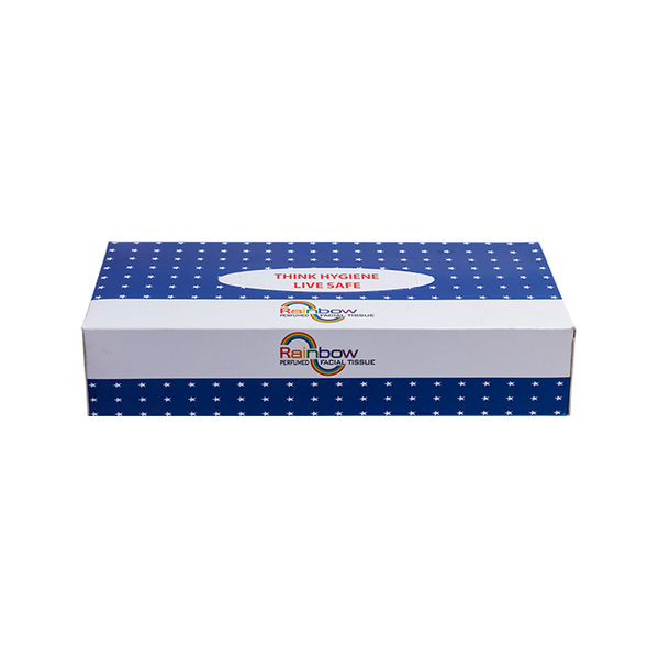 Rainbow Facial Tissue 120 Sheets (60Pcs x 2 Ply) 300 GSM Swedish Board Perfumed Tissue