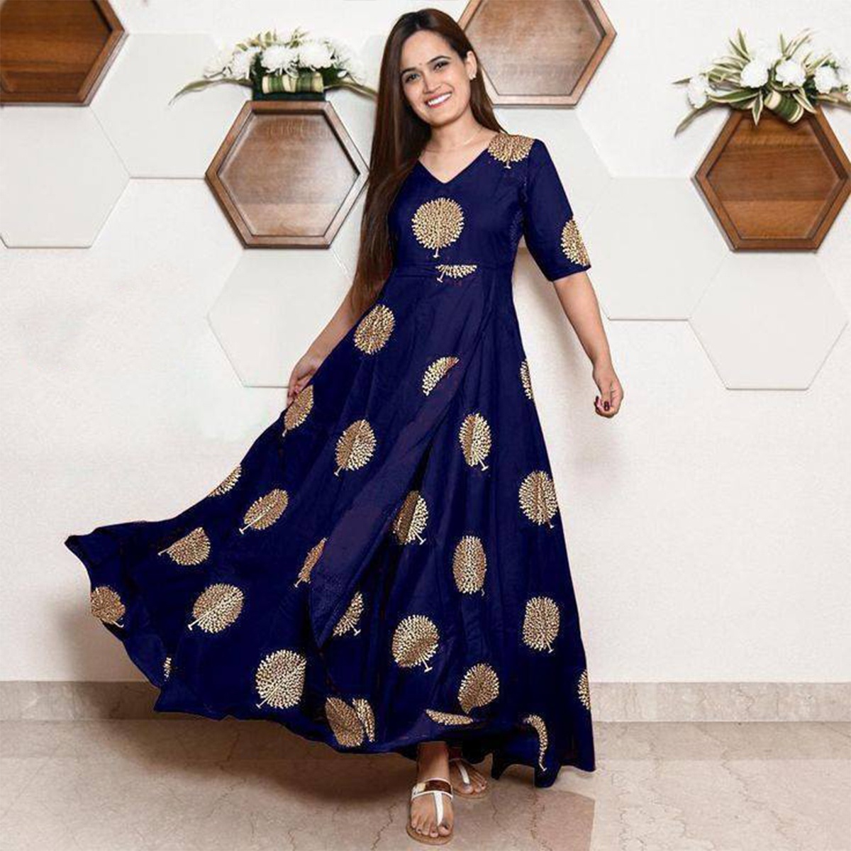 One Piece Readymade Printed Kurtis For Woman(MOH-2016)