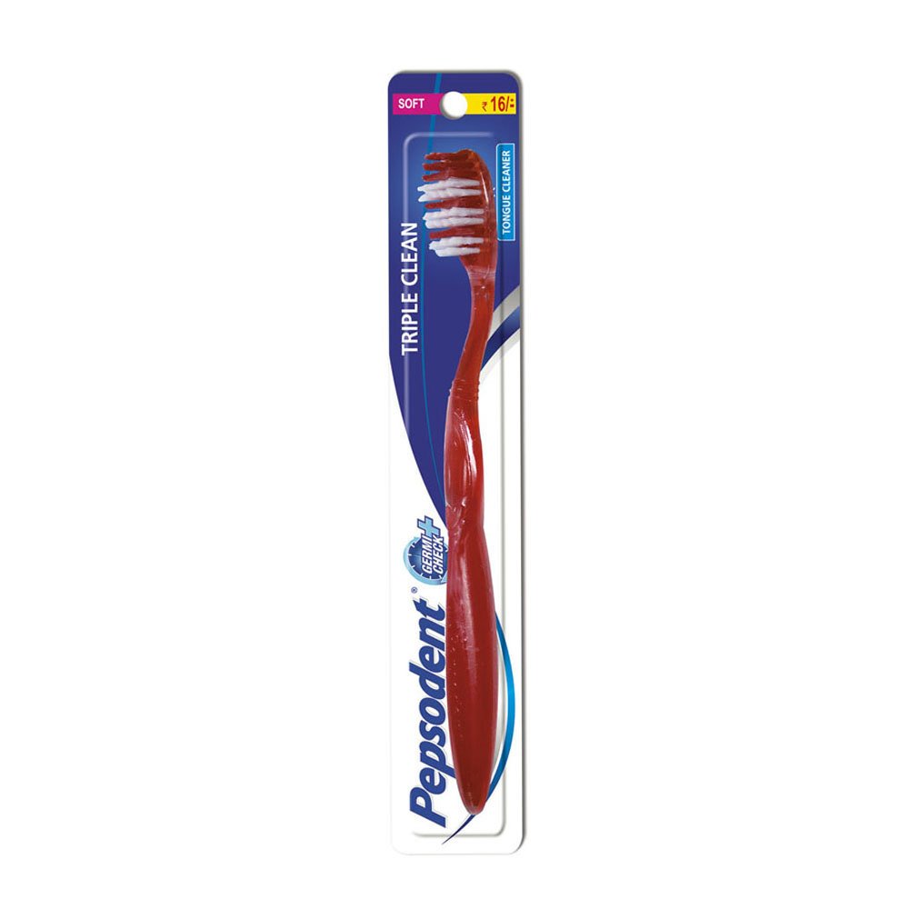 Pepsodent Toothbrush Triple Clean Soft, Per Carton size 72 Piece
