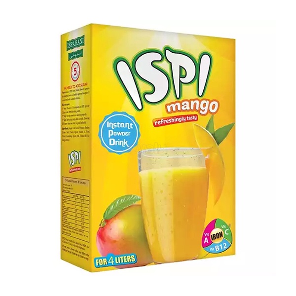 Ispahani Refreshingly Tasty ISPI Mango Instant Drink Paper Pack 125gm ( Powder Drink)