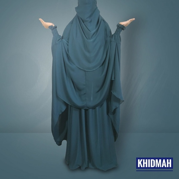 Khimar Blue Color Borka