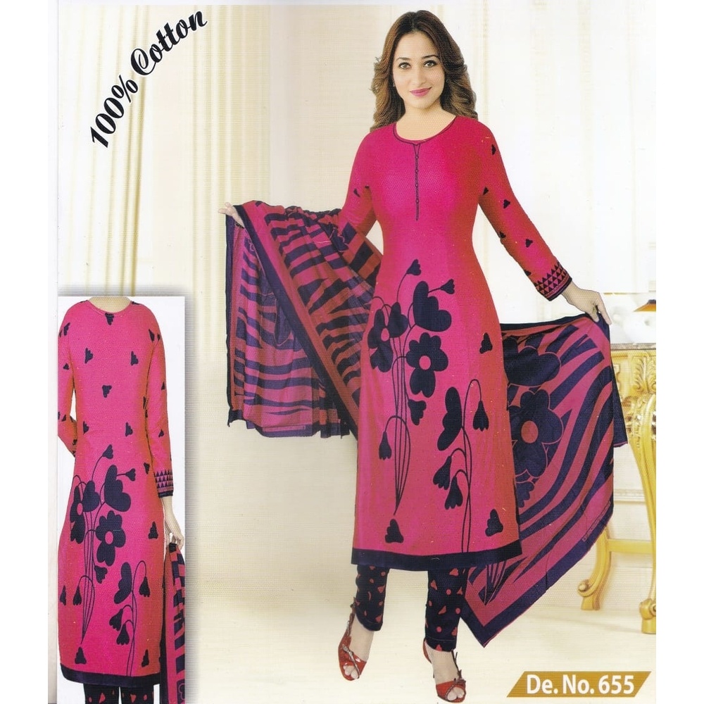Unstiched Cotton Print Three Piece(Model No- 655)
