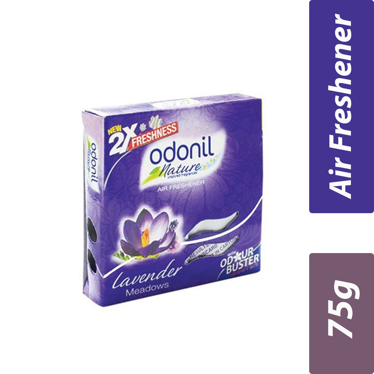 Dabur- Odonil Bathroom Air Freshener Regular - Lavender Meadows- Per Case 96 Pieces- 75g