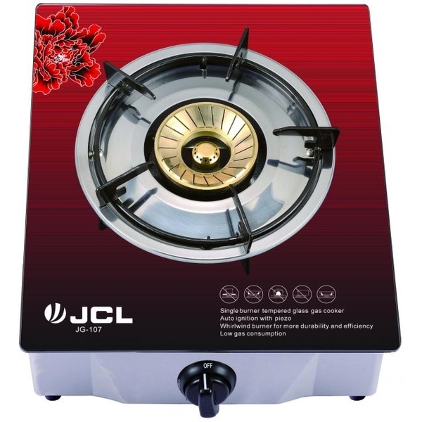 JCL BRAND Gas Stove single Burner Glass Panel Model No. JG-107.