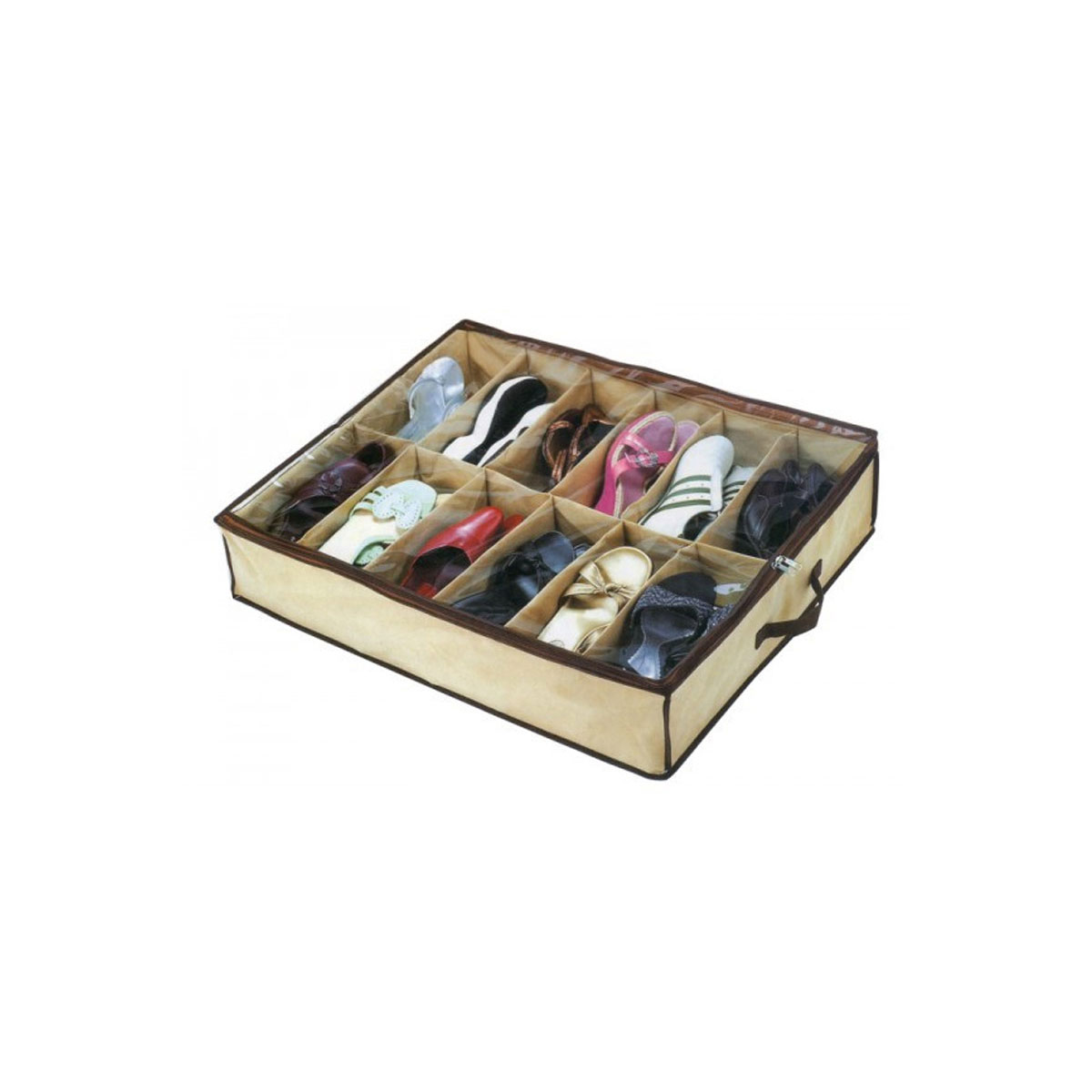 12 PAIRS OF SHOES - SHOE ORGANIZER CLOSET/UNDER BED STORAGE