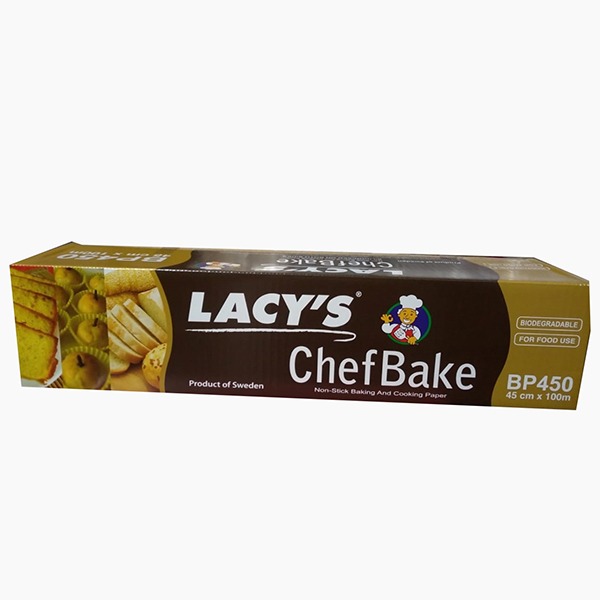 Lacy's Chef Bake Non Stick Baking/Cooking Paper (45cm x 100m) Silicone Roll