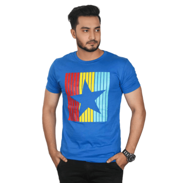 Men's Half Sleeve T-Shirt Blue color