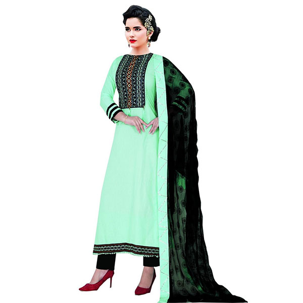 Embroidered Cotton Stone Work Body Embroidered Cotton Dupatta 3pc in wholesale price