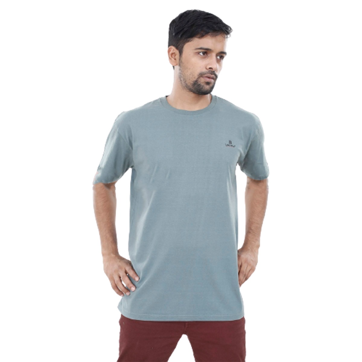 Cotton Short Sleeve Round Neck T-Shirt for Men