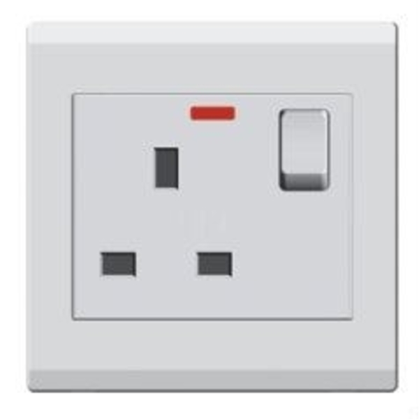 European Standard ART DNA E-3 Series 13AP socket with switch