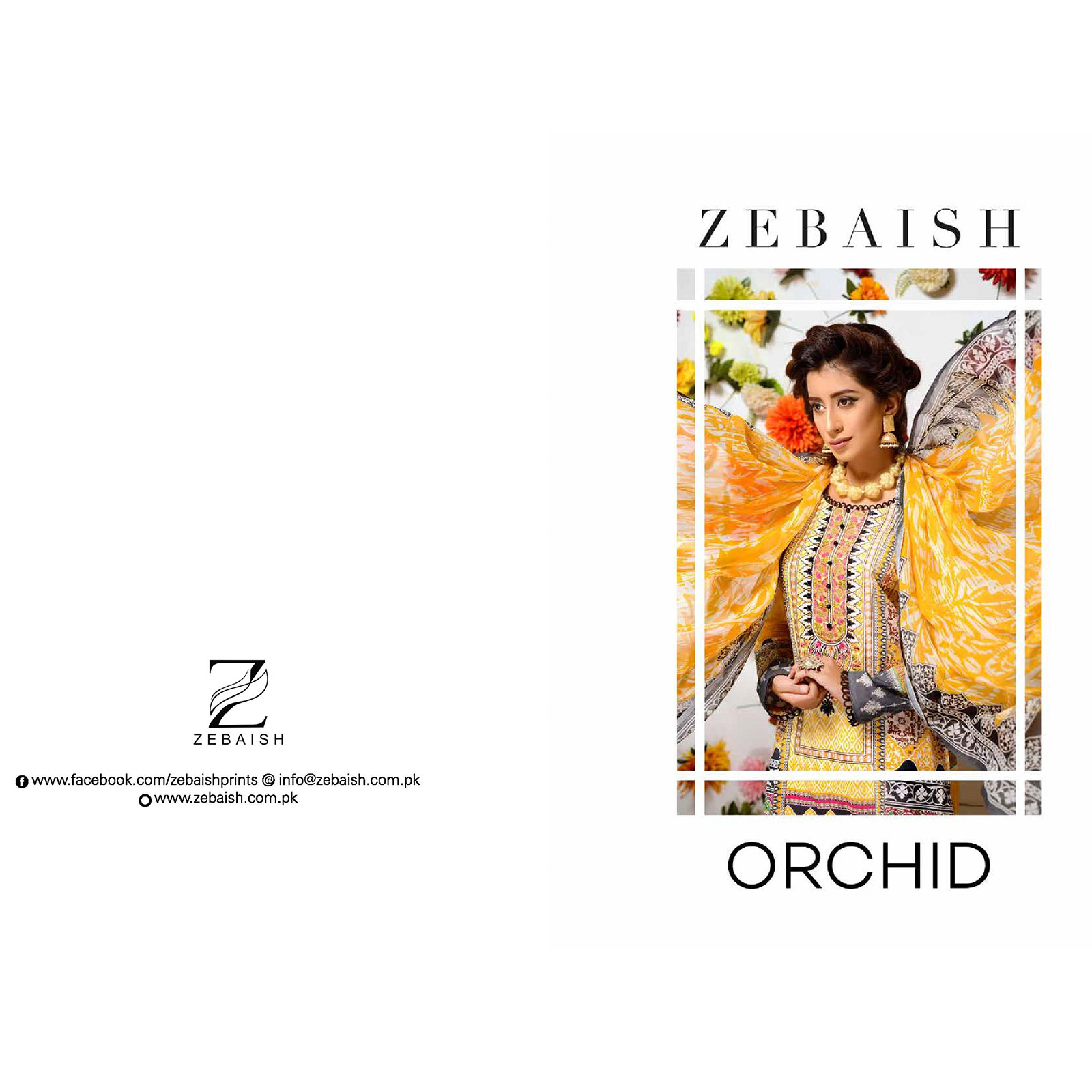 Zebaish Orchid Digital Printed & Embroidered Lawn 2021