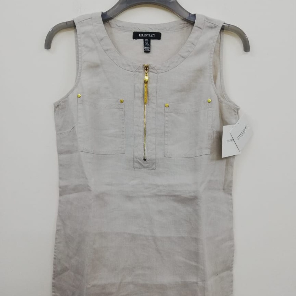 100 % Linen High Quality Sleeveless Dress