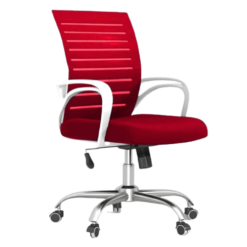 White Armrest Mesh Office Chair | TF-MW-029
