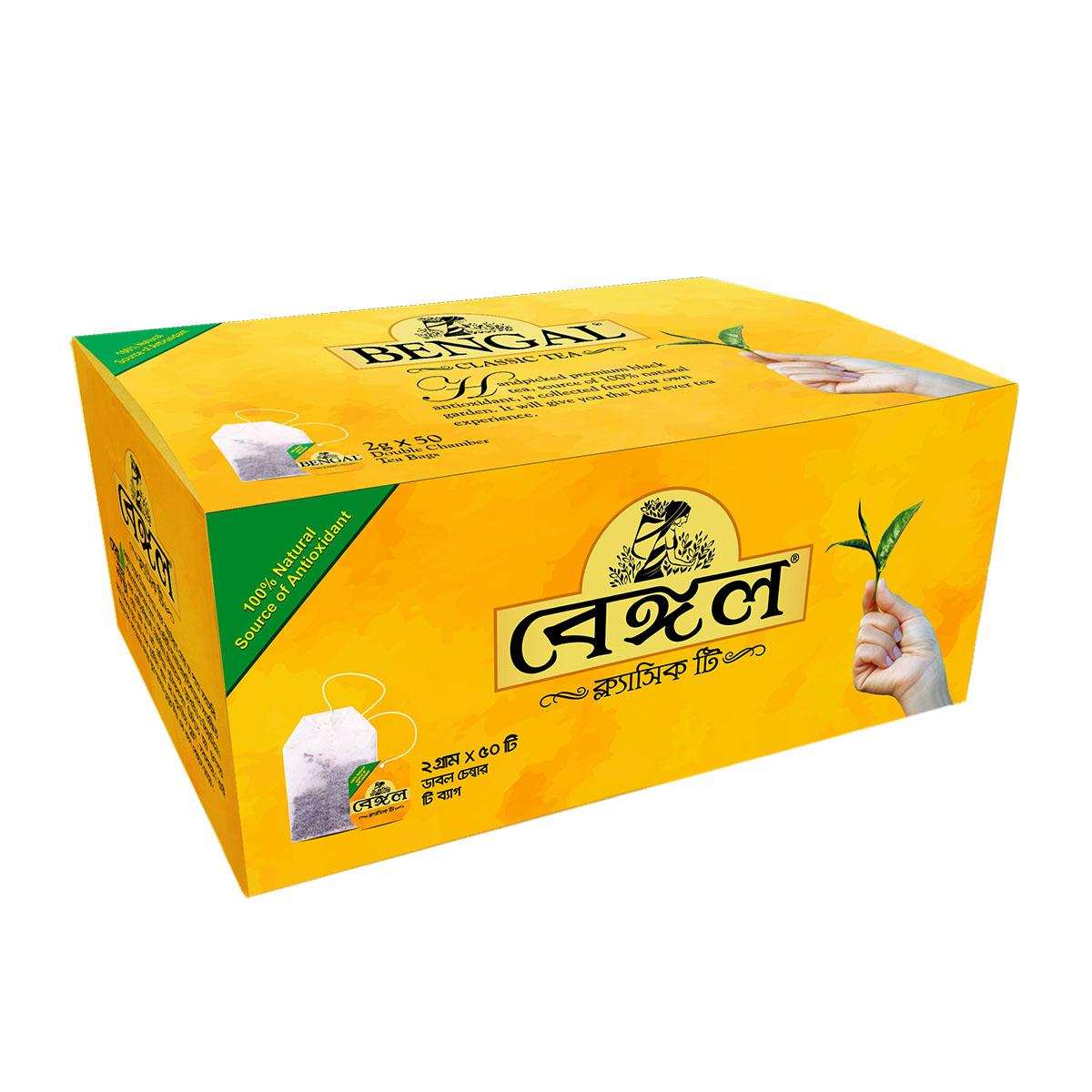 Bengal Classic Tea Bag- Anti Inflammatory Properties- Per Carton (40 Box)- Highly Nutritious- Maintain Healthy Cardiac Functions- 100g