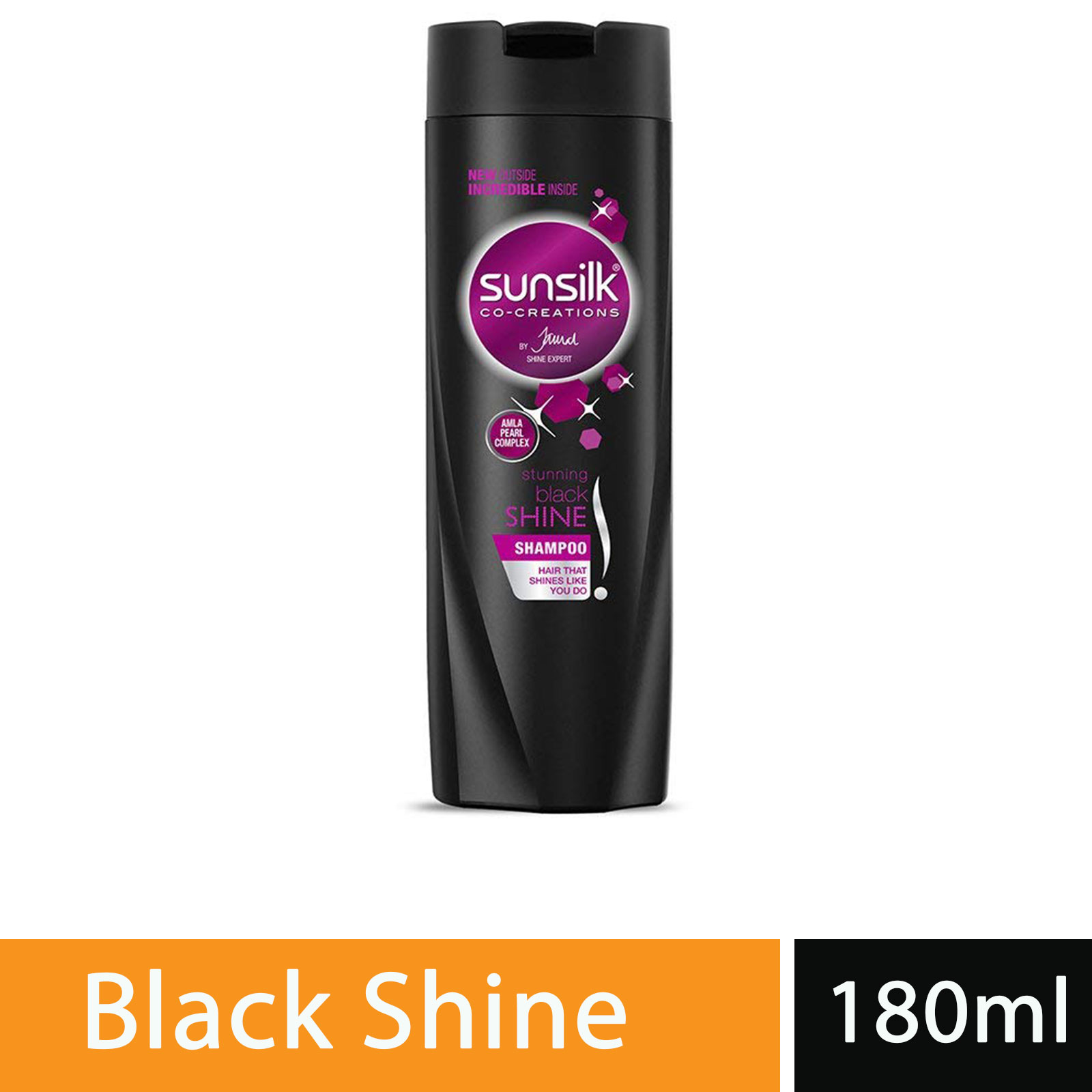 Sunsilk Shampoo Stunning Black Shine- 180ml, Per Carton size 24 Piece