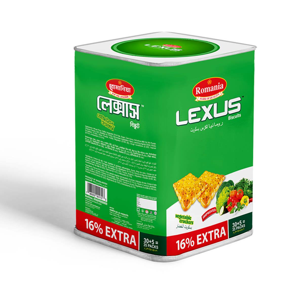 Romania Lexus Vegetable Biscuits Improved 700gm X 1 TIN