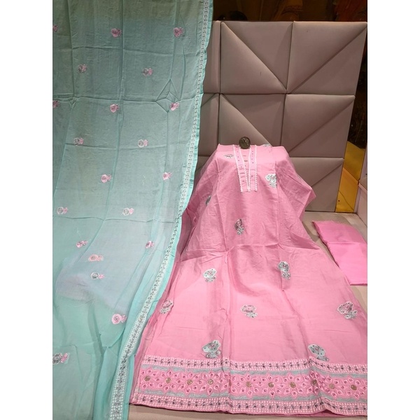 Body Cotton and embroidery work three piece