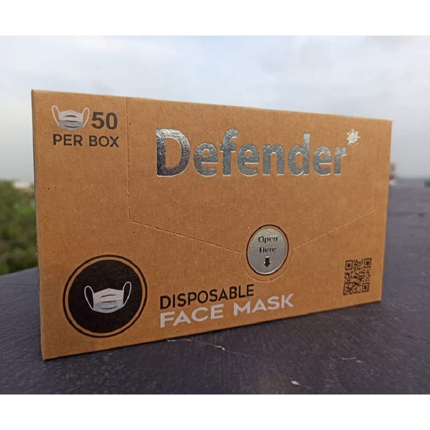 Defender Mask– 50 Pieces Box, 3 Layer- Protects from dust - Perfect fitting