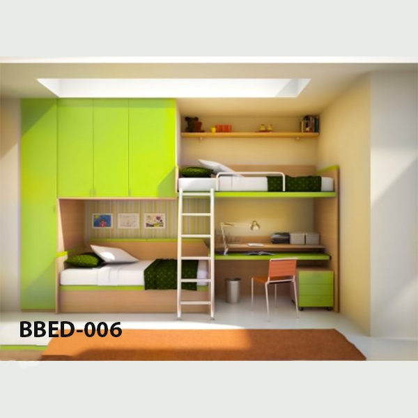 Smart Twin over Full Bunk Bed with Desk Model (006)