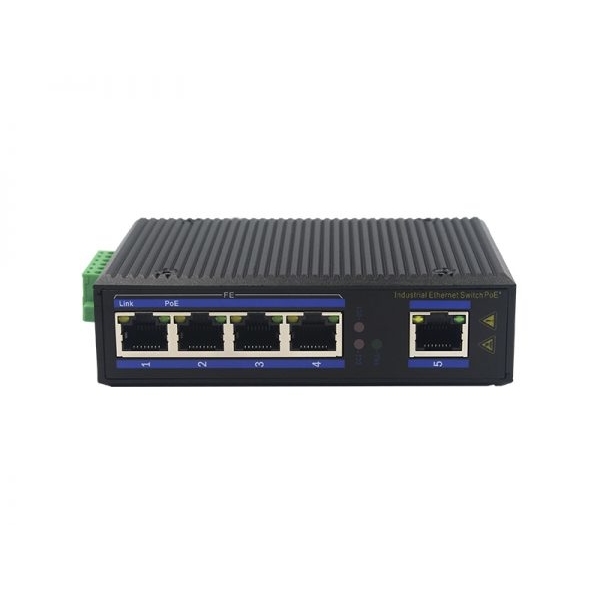 100M 5-port Industrial-grade POE Ethernet Switch electrical port, POE power port