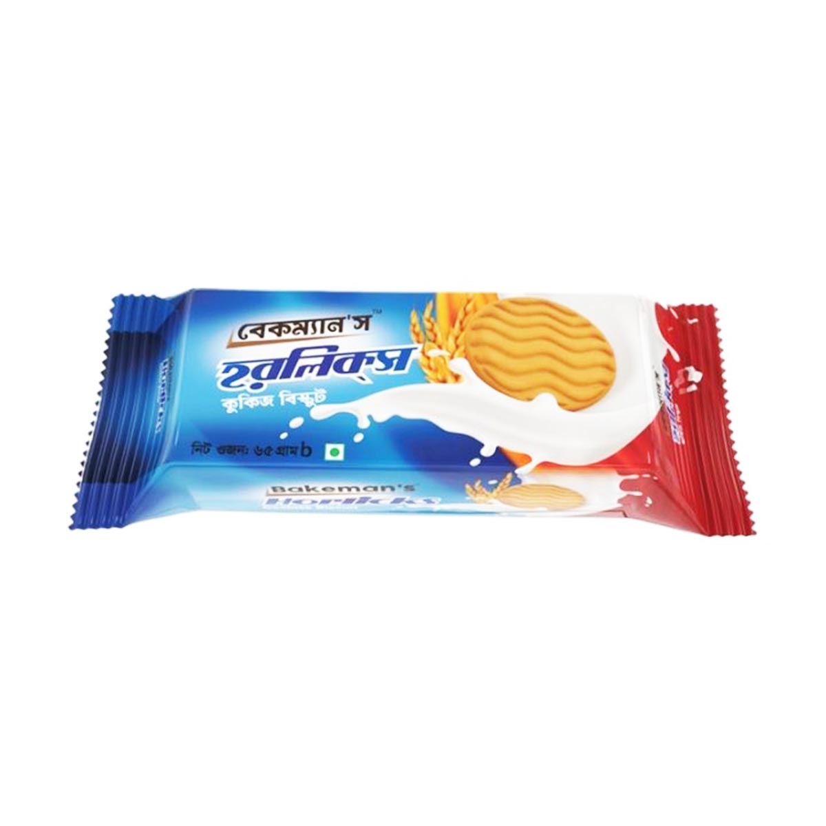 Bakeman's Horlicks Cookies Standard Pack - 65gm (Per Carton - 24 Piece)