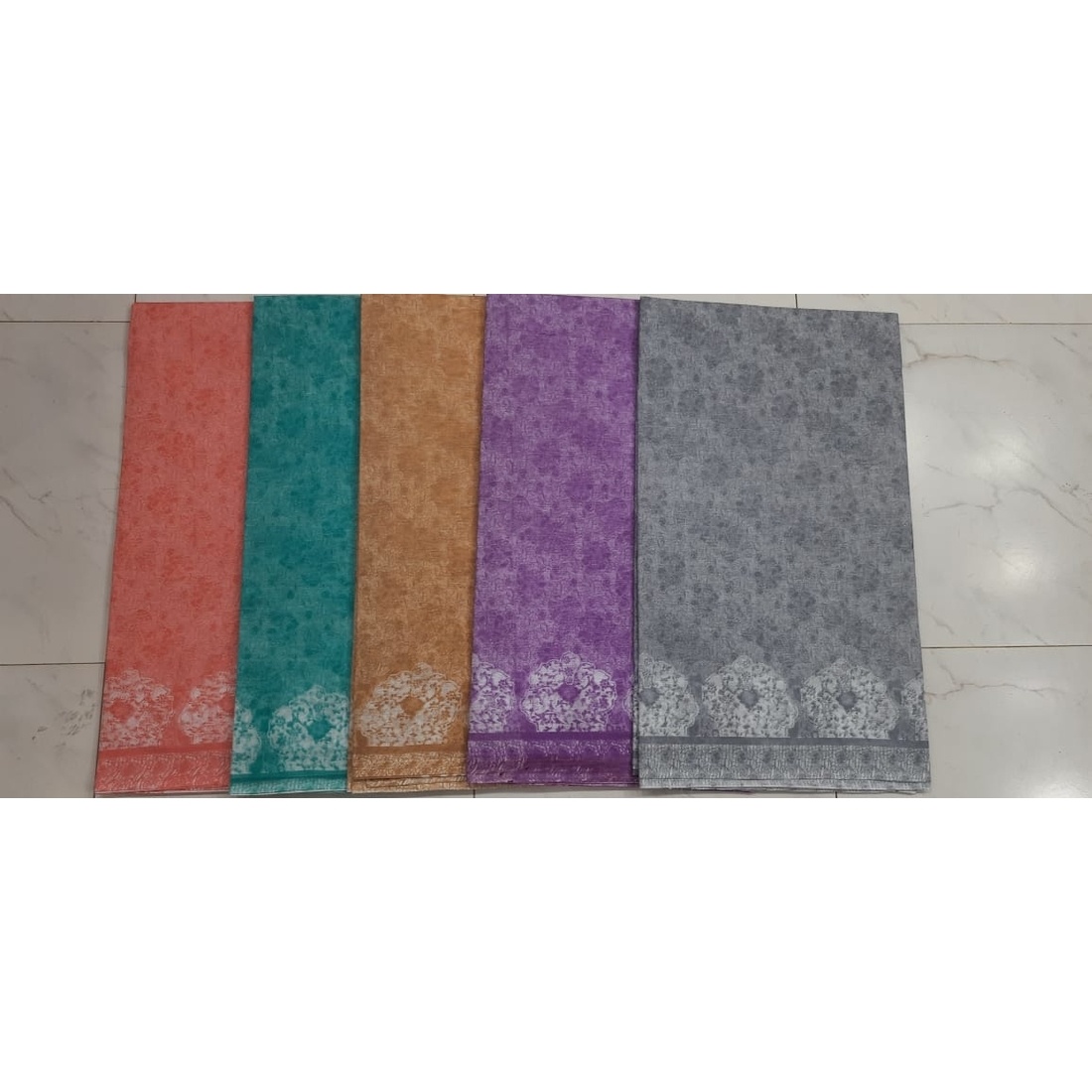 Low budget multicolor printed cotton saree in wholesale price(LBS-2018)