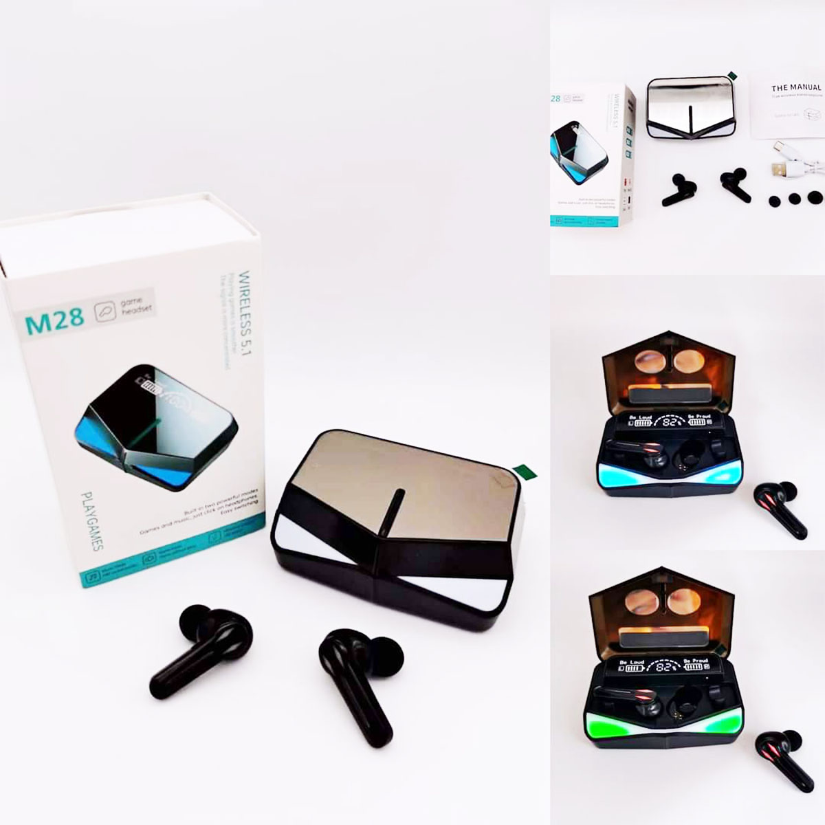 M28 TWS Wireless Gaming Earbuds