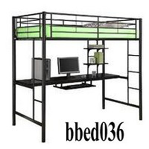 High-quality Twin over Steel Bunk bed with desk Model (036)