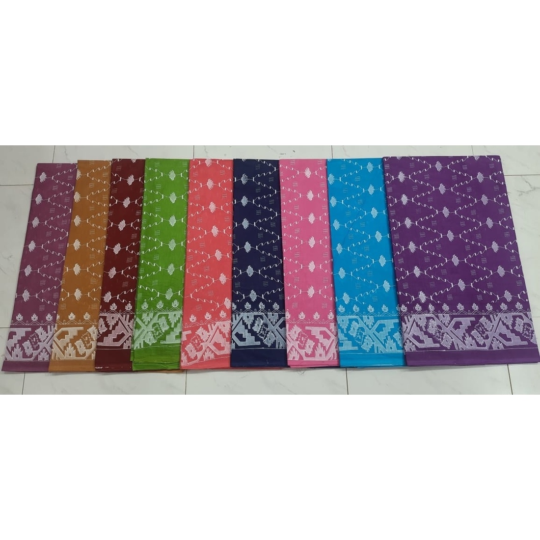Low budget multicolor printed cotton saree in wholesale price(LBS-2020)