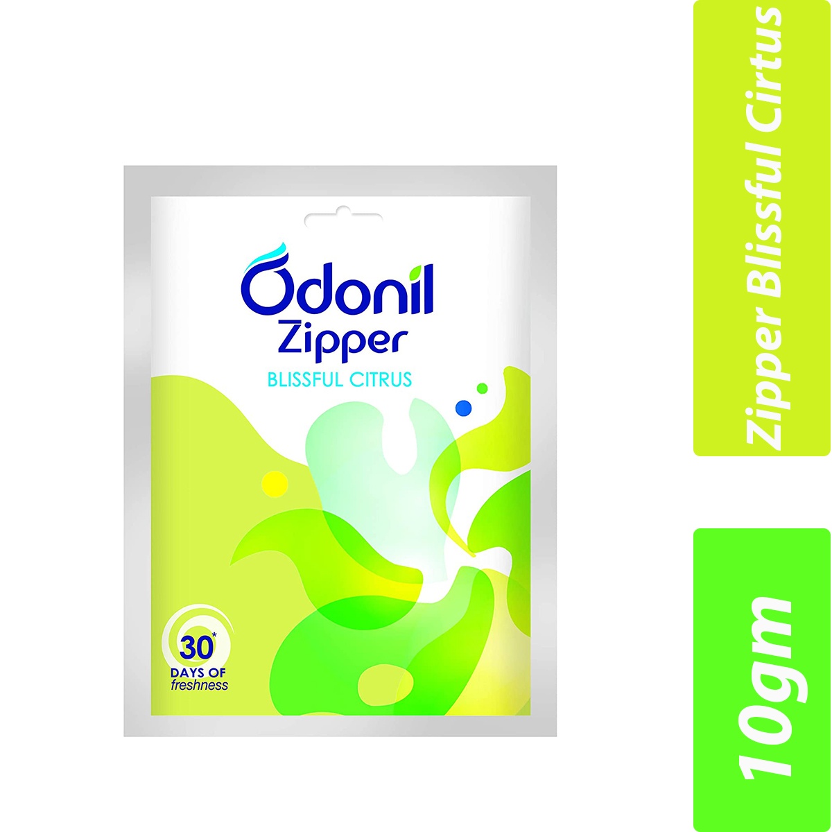 Dabur- Odonil Bathroom Air Freshener Zipper - Blissful Citrus- Per Case 120 Pieces- 10g