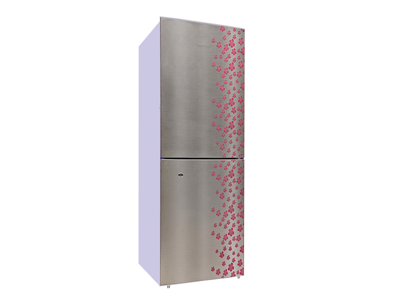 Jamuna Refrigerator 203L Glossy Shining Gray Silver Flower