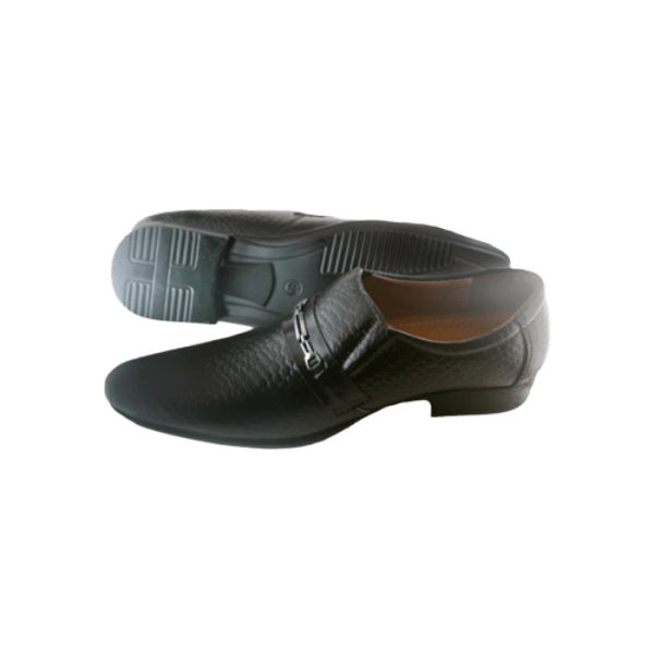 100% leather PU Sole Black shoes (2025)