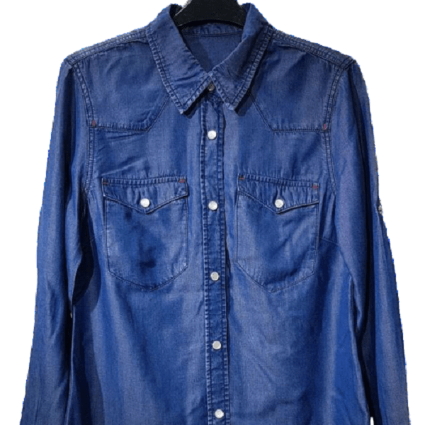 100% Cotton Full Sleeve Ladies Denim Shirt